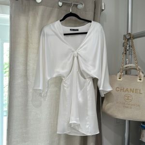Zara new (tags removed) never worn white cutout mini dress